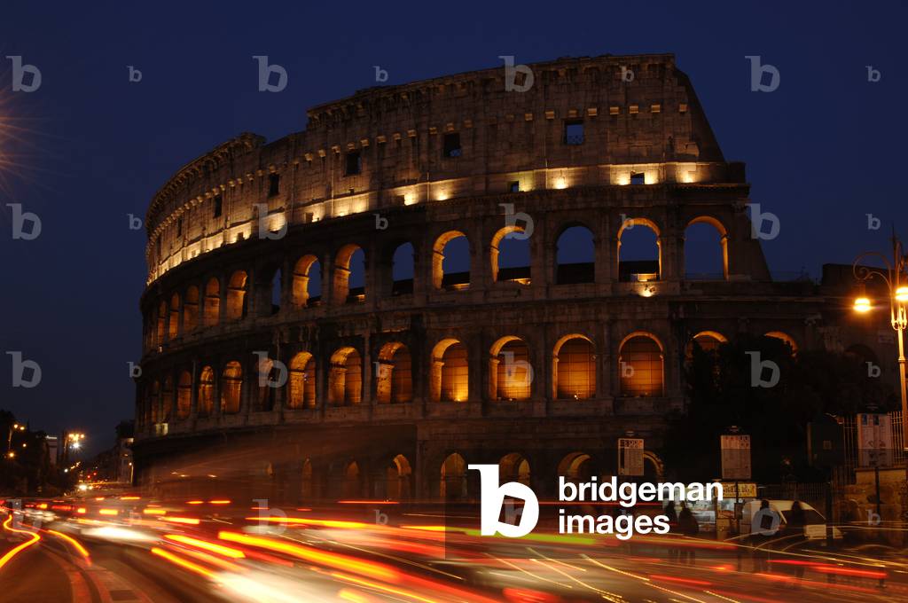 Italy. Rome. The Colosseum. 1st century A.C.  Nocturnal view.