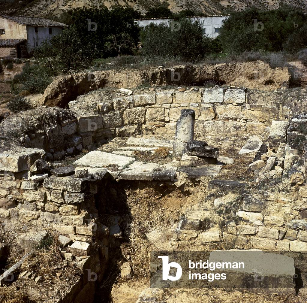 View of Villa Fortunatus of Fraga, Visigoth church. near Fraga, province of Huesca, Aragon, Spain (photo)