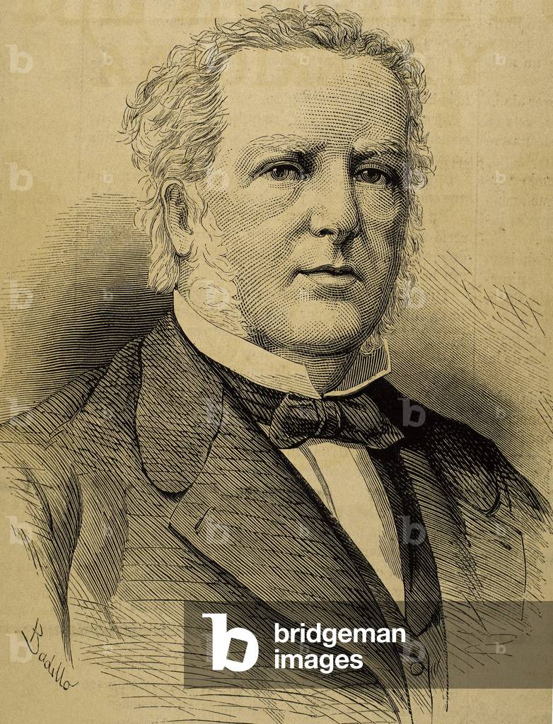 Portrait of Casimir Pierre Perier (1777-1832), French financier and statesman (engraving)