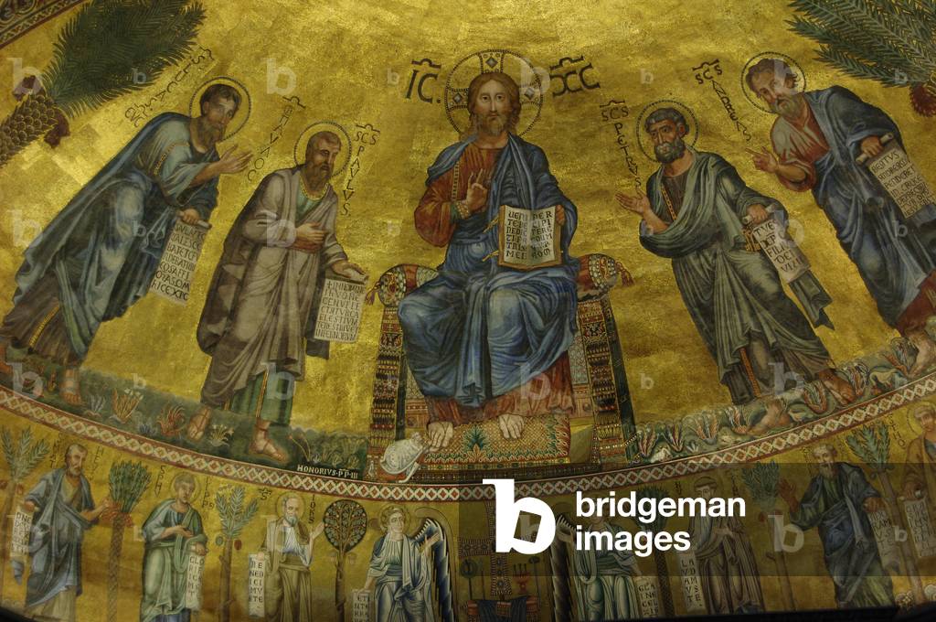 Christ flanked by Apostles (mosaic)
