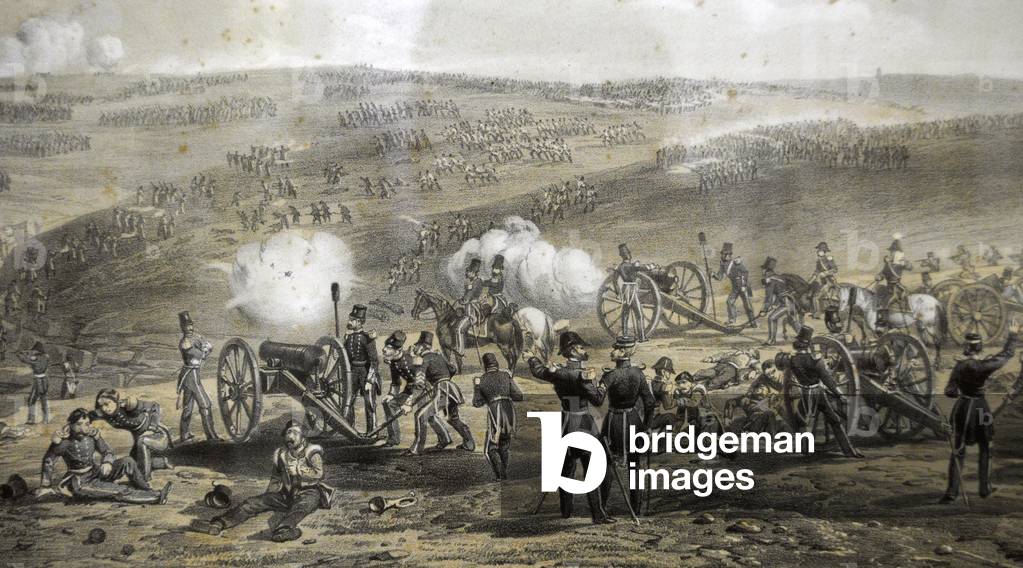 Crimean War (1853-1856). Battle of Inkerman. November 5, 1854. Colored engraving.