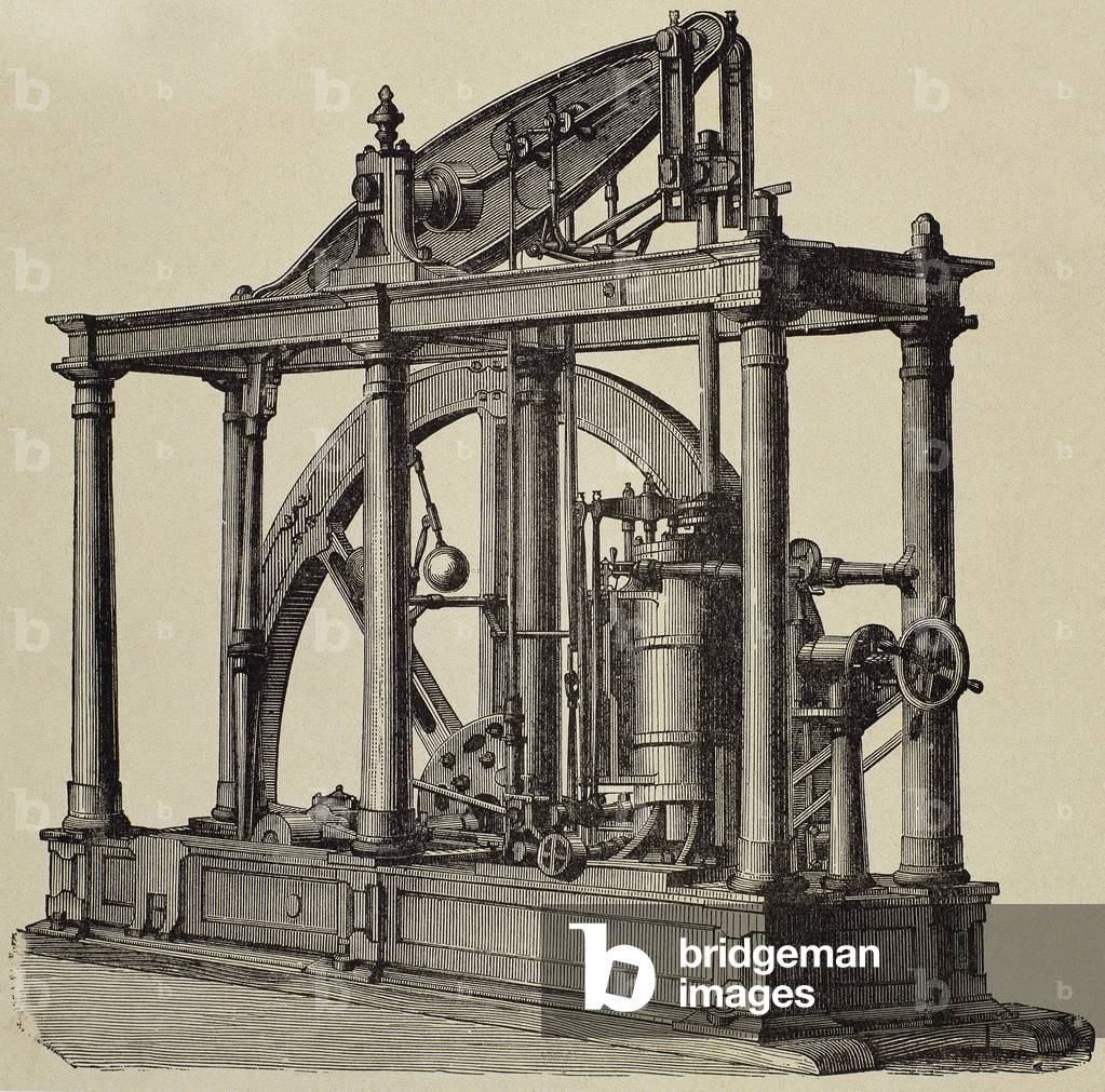 Watt Steam Engine (engraving)