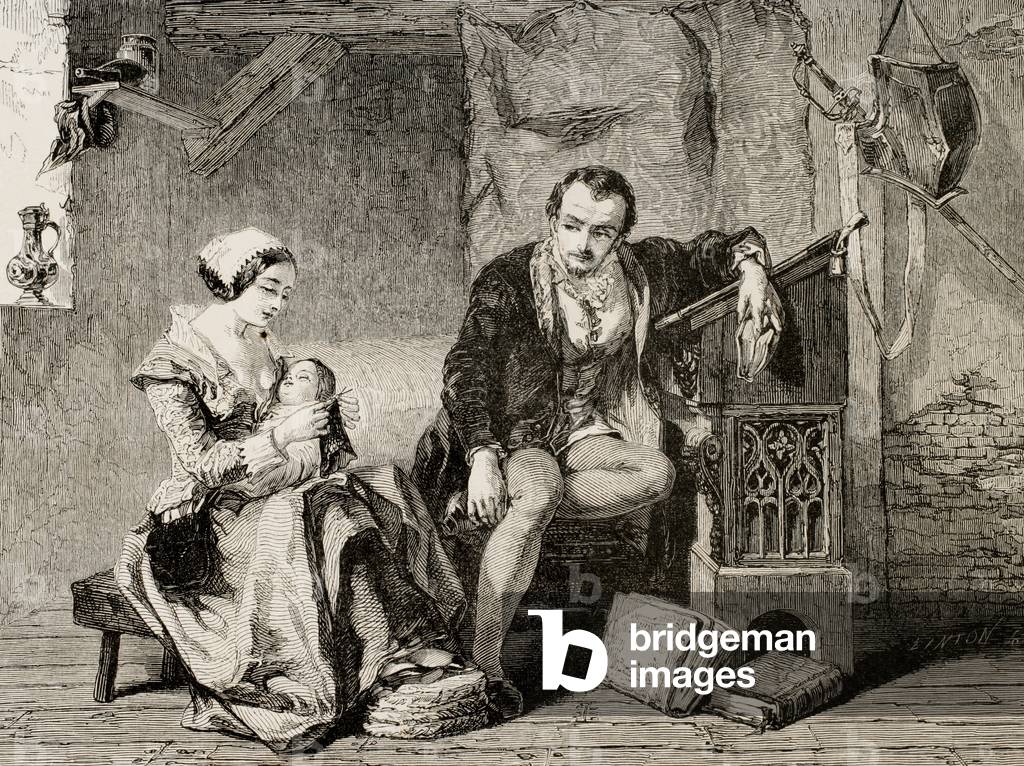 William Lee (1563-1614).  English clergyman and inventor. Engraving.