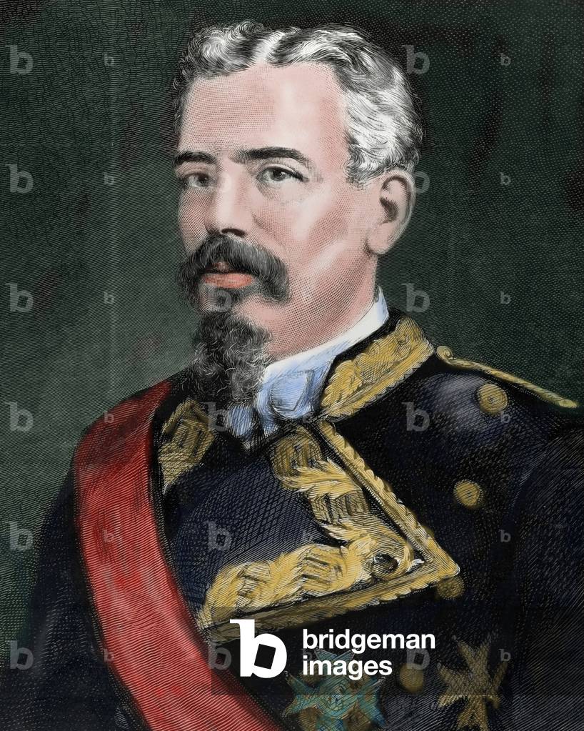 Arsenio Martinez Campos y Anton (1831-1900) (colour engraving)