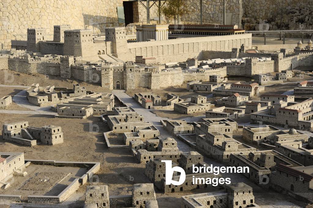 Model of the city of Jerusalem. Israel.