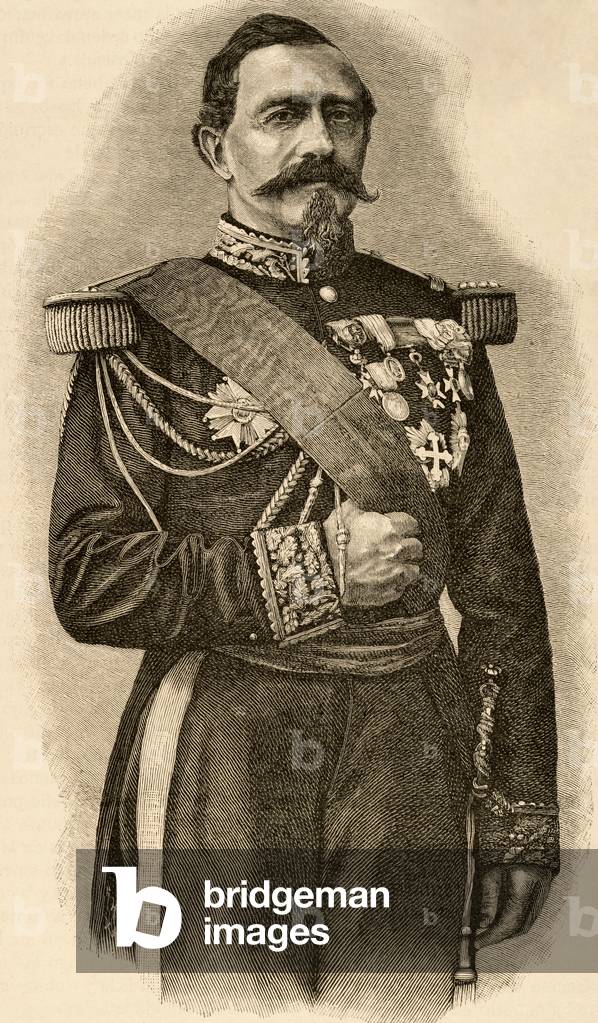 Charles Denis Bourbaki (1816-1897). Engraving.
