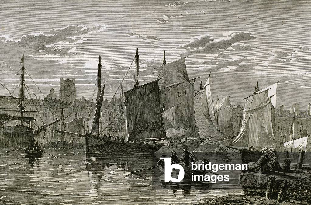 France. Dieppe. Port . Nineteenth century.