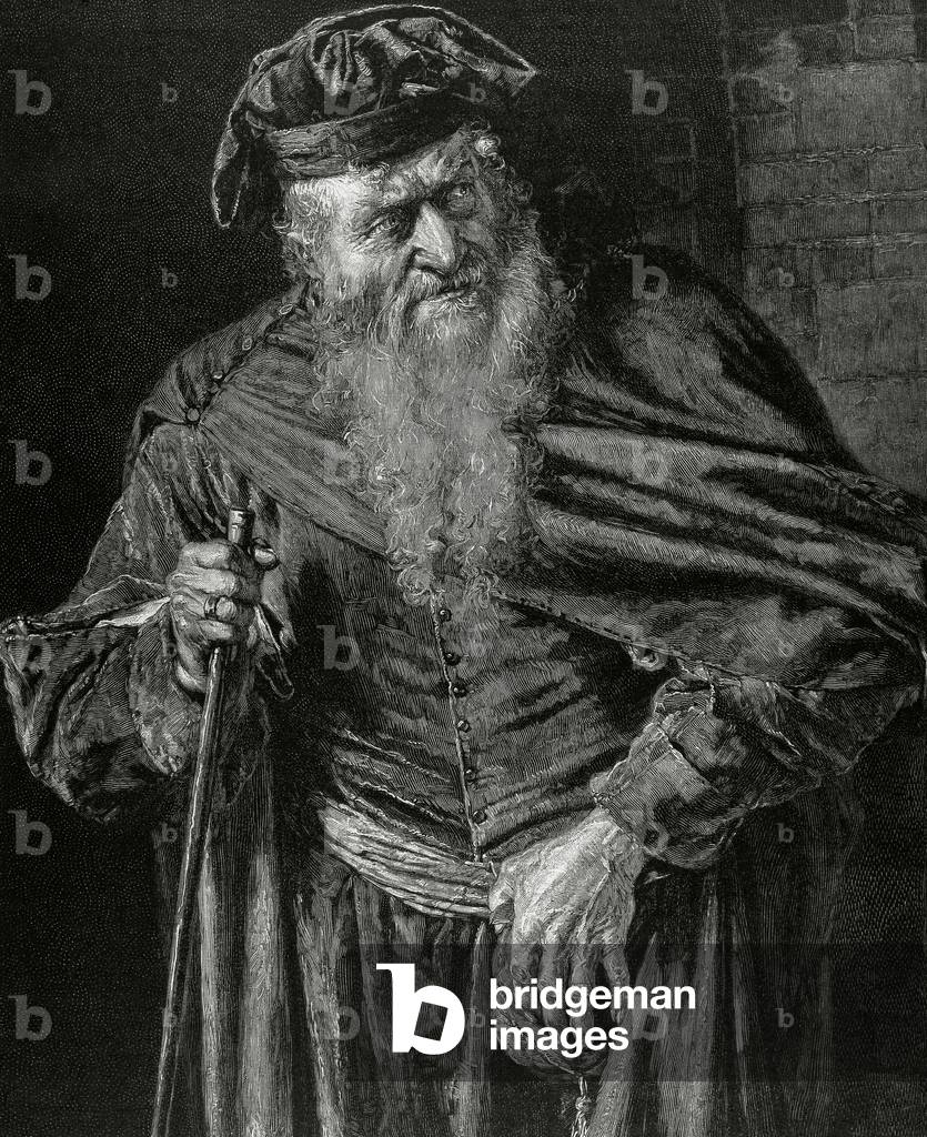 William Shakespeare (1564-1616). The Merchant of Venice. Shylock (engraving)