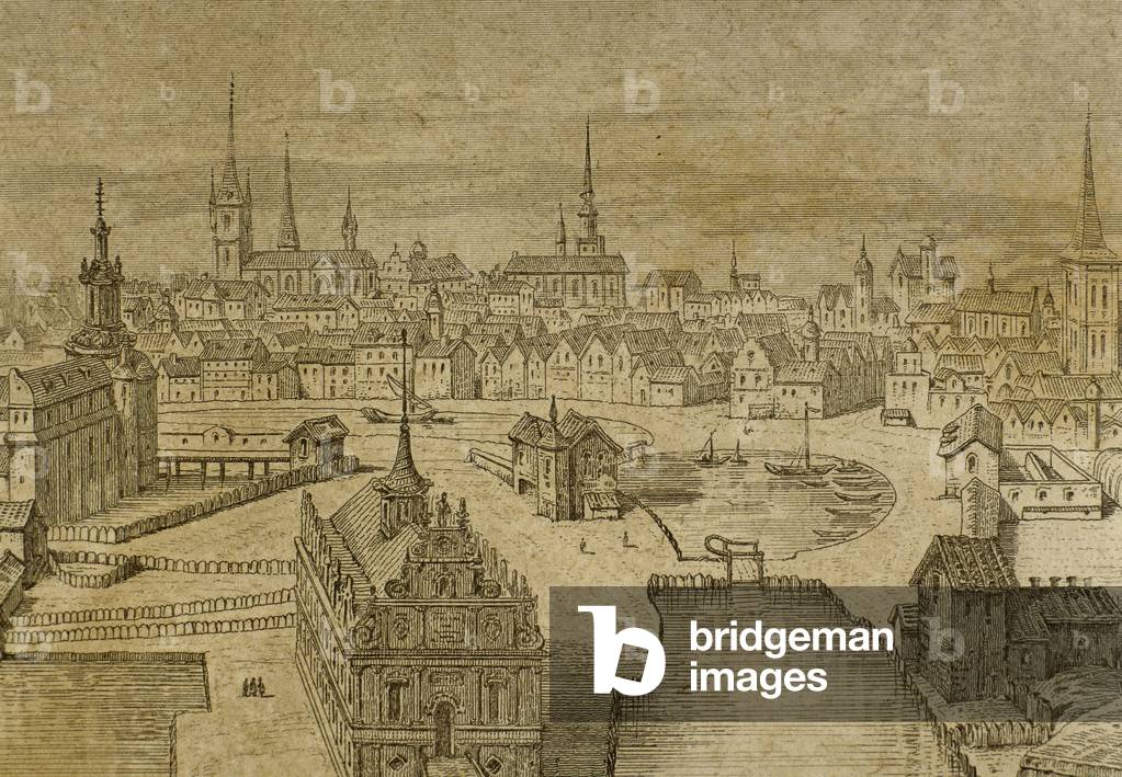Denmark. Copenhagen. 16th century (engraving)