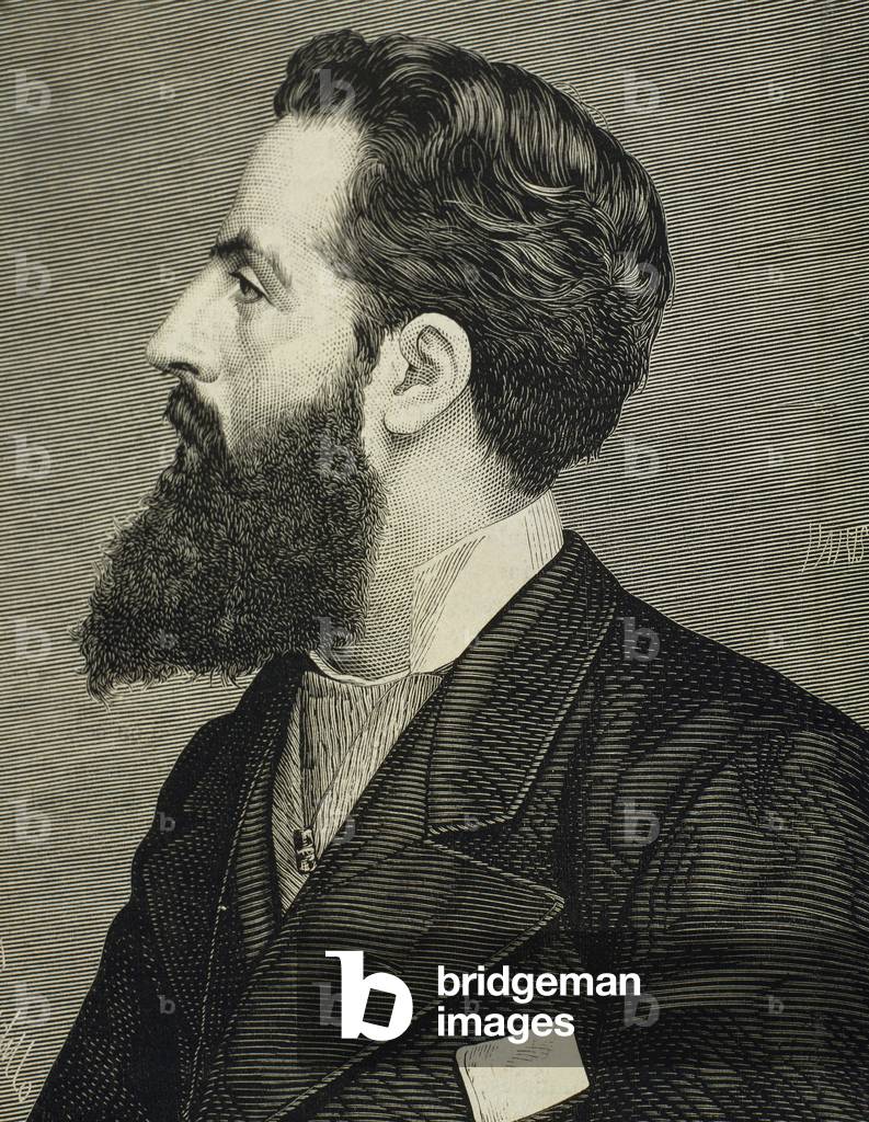 Alejandro Pidal y Mon (1846-1913), Spanish politician and academician, Portrait (engraving)