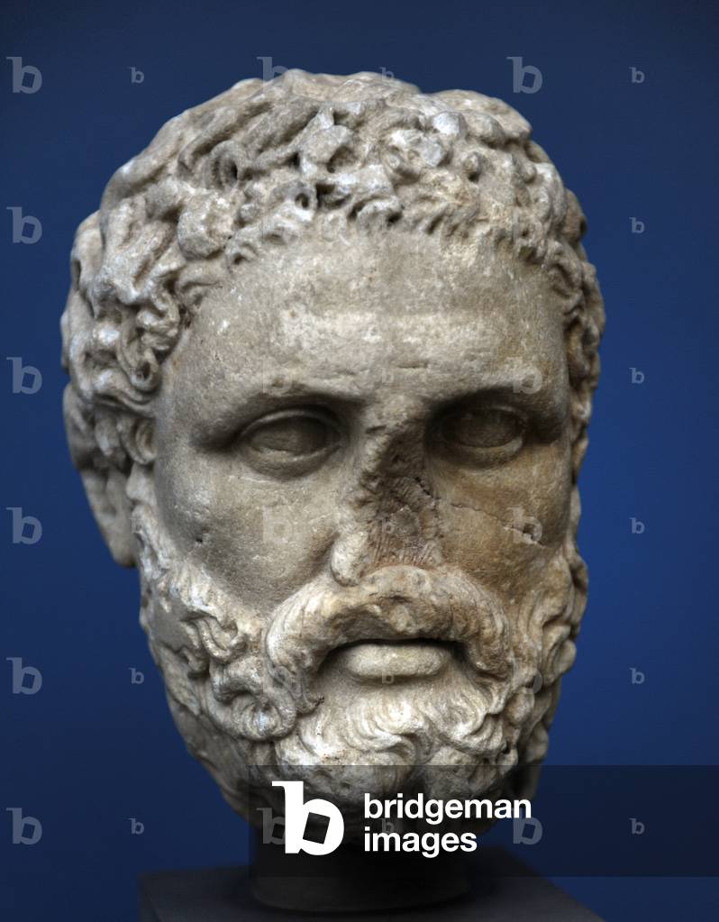 Heracles. Divine hero in Greek mythology. Head (marble)