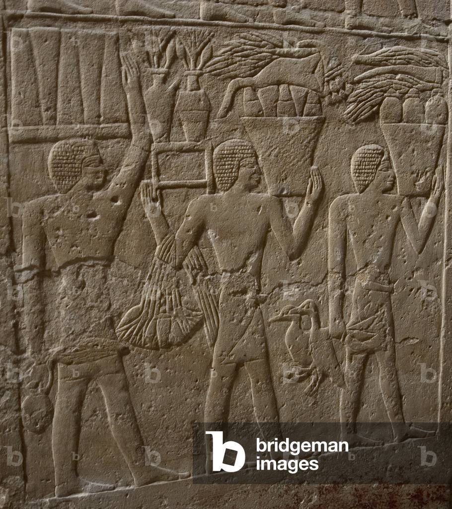 Offering bearers, Relief, Mastaba of Kagemni, Saqqara, Egypt