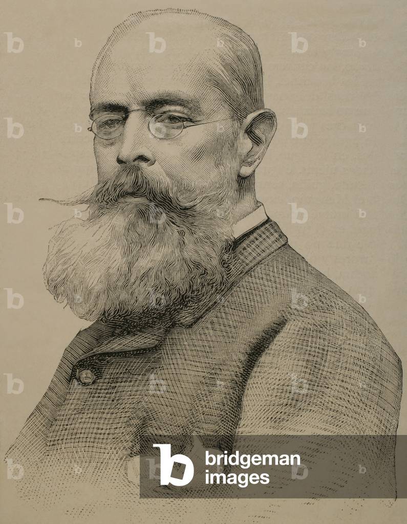 John Lewis Brown (1829-1892). French painter. Engraving