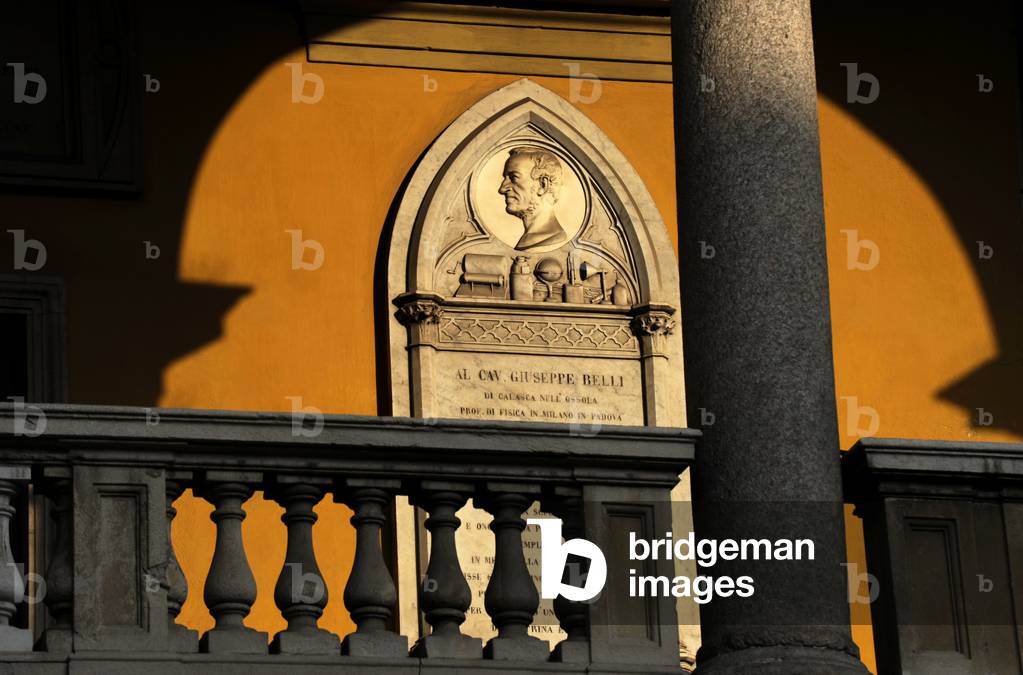 Headstone of Giuseppe Belli (1791-1860). Italian physicist and mathematician. Italy.