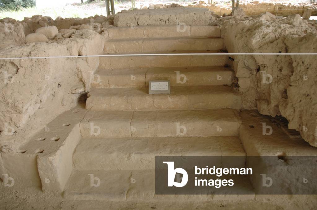 Greece. Peloponnese. The Palace of Nestor (1300 BC-1200 BC). Mycenaean civilization. Ruins.