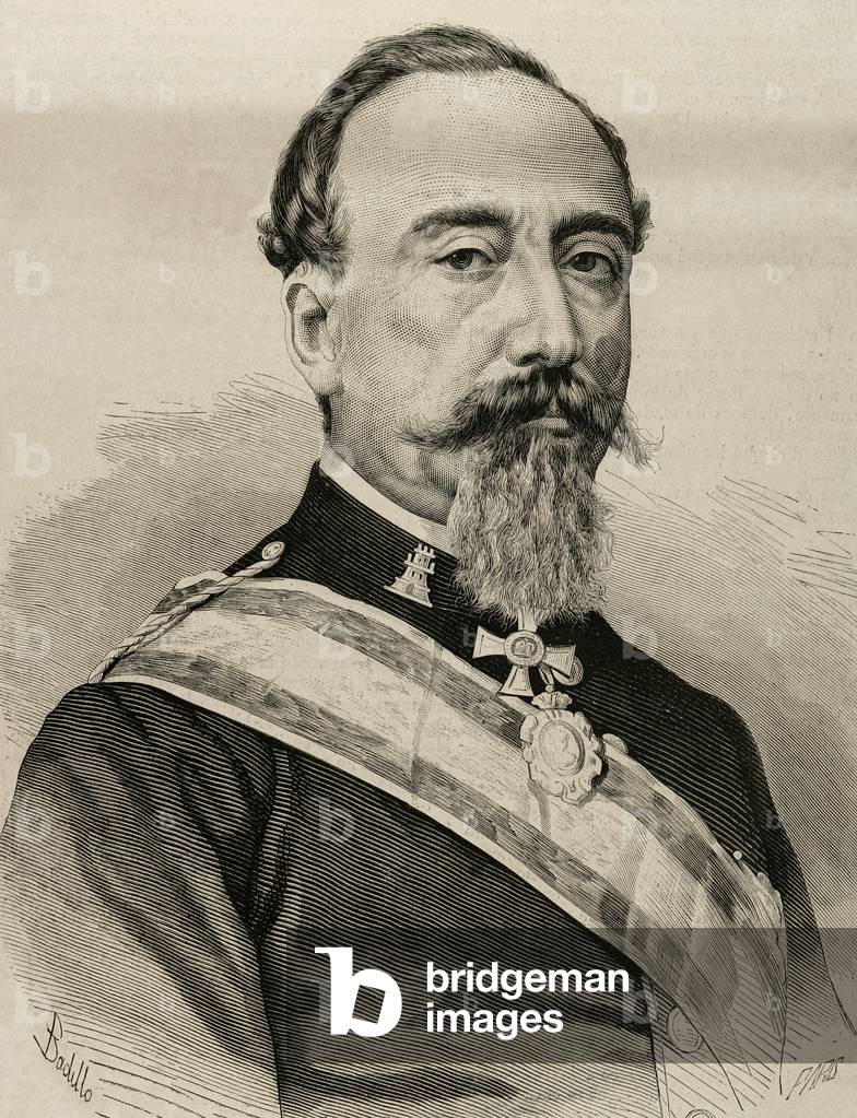 Carlos Ibanez de Ibero (1825-1891). Engraving.