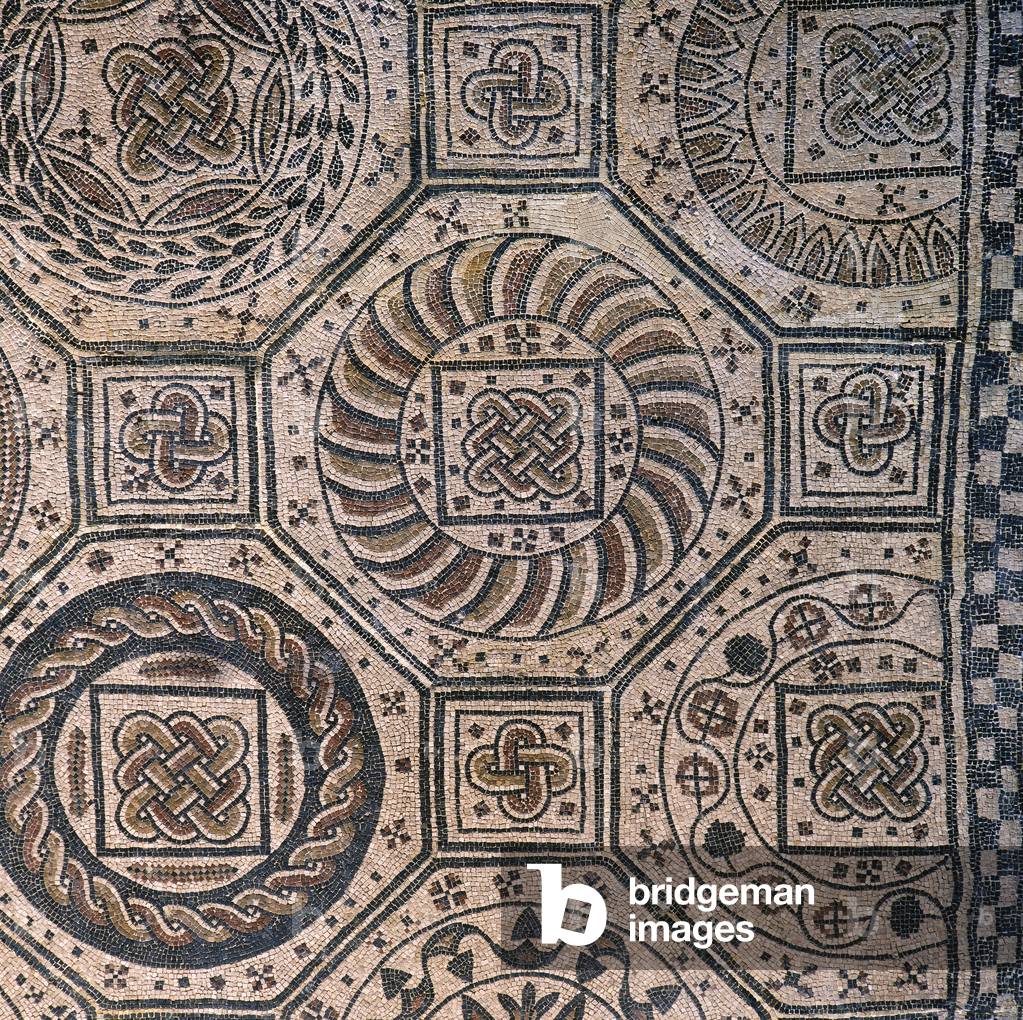 Geometric mosaic, from Villafranca, Pamplona, Navarre, Spain