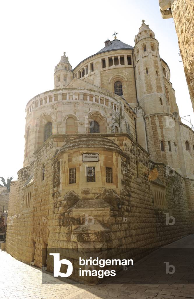 Israel Jerusalem Dormition Abbey by Architect Theodor Sandel (1845-1902), Mt, Zion, Exterior (photo)