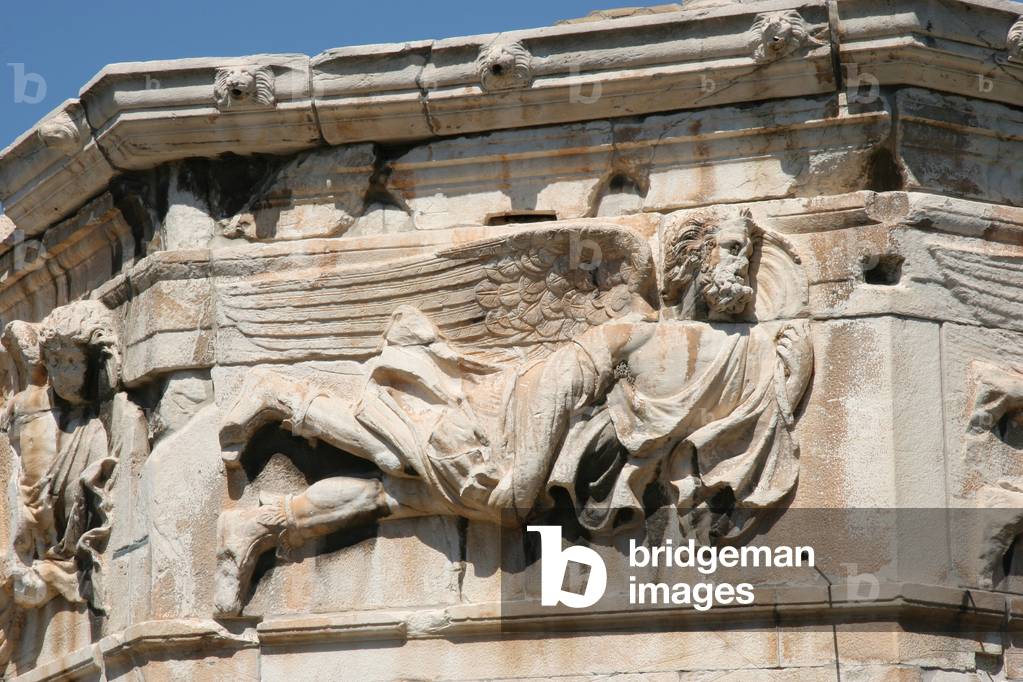 Tower of the Winds, Horologion of Andronikos, Roman Agora,  Athens. Greece.