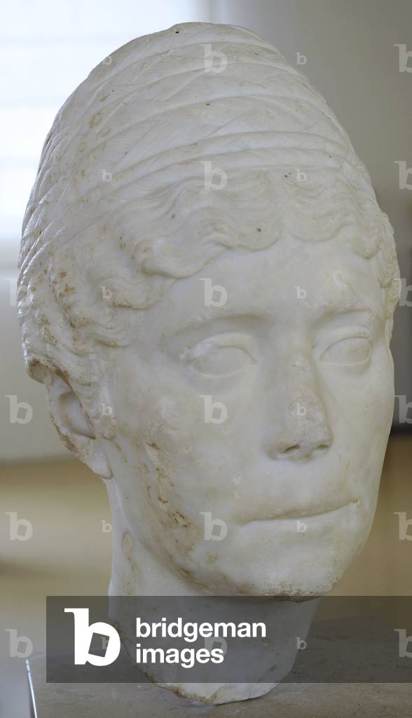 Portrait of unknown lady, Bust, Mid-second 1st century AD Antoninus Pius era, Spain