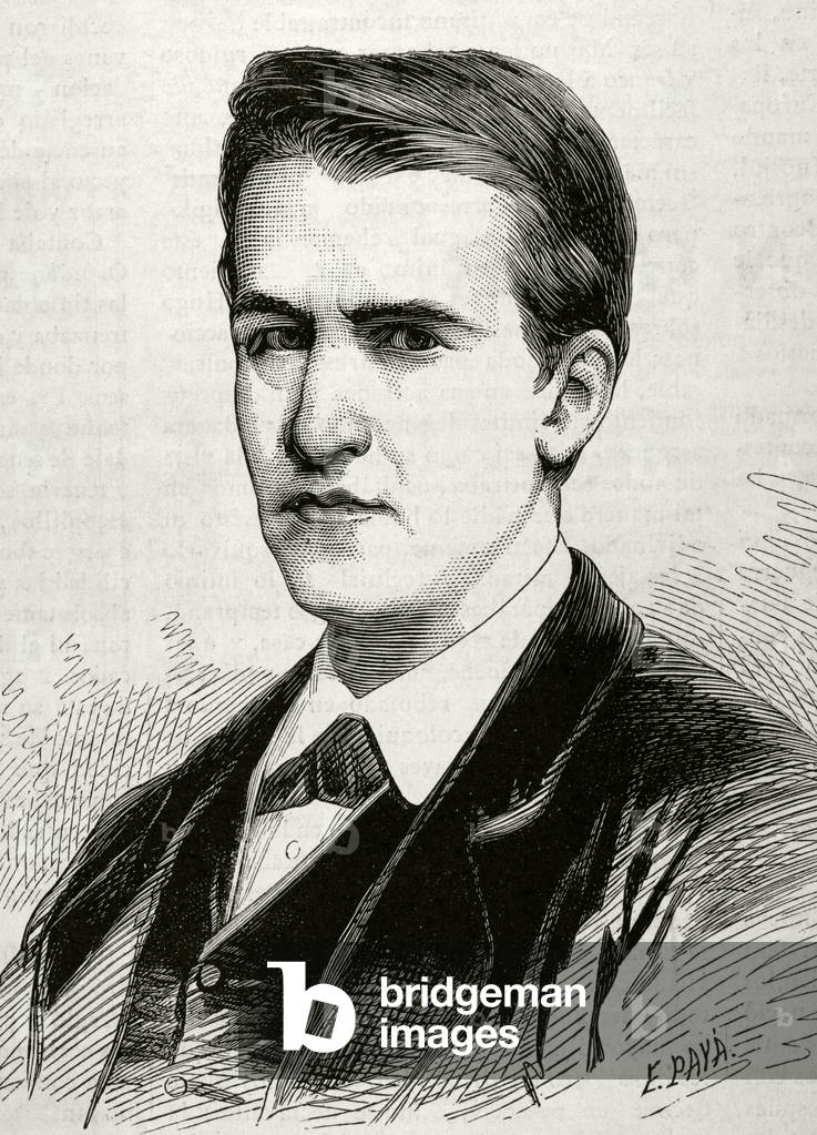 Portrait of Thomas Alva Edison (engraving)