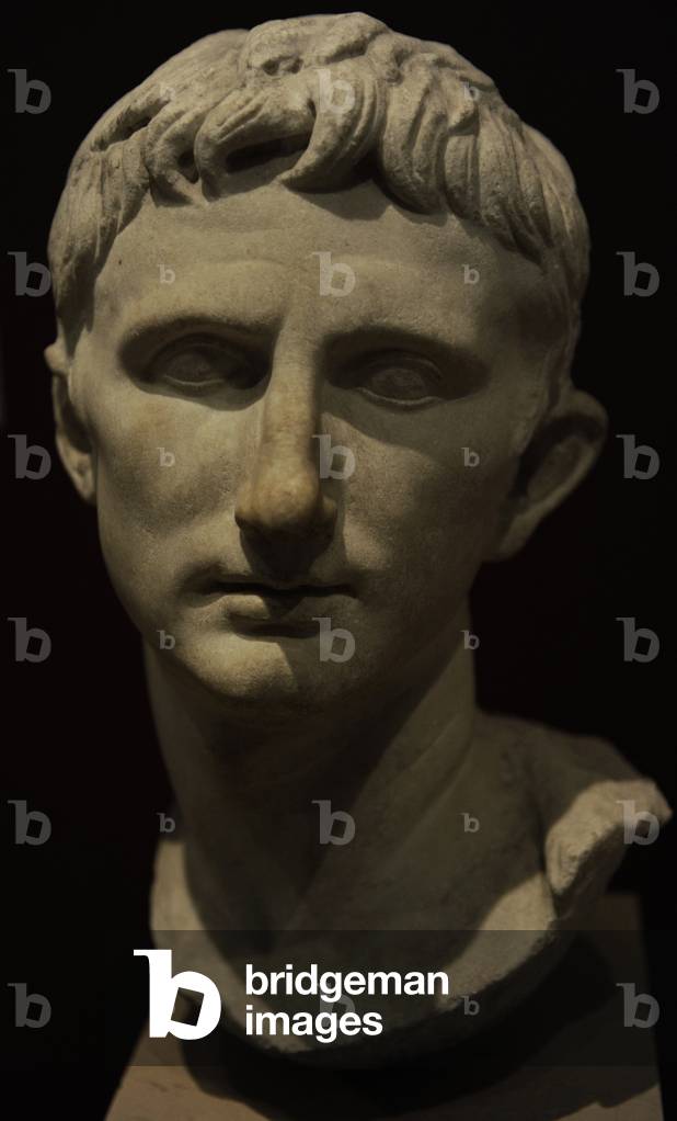 Bust of Emperor Augustus (63 BC-14 AD). Marble.