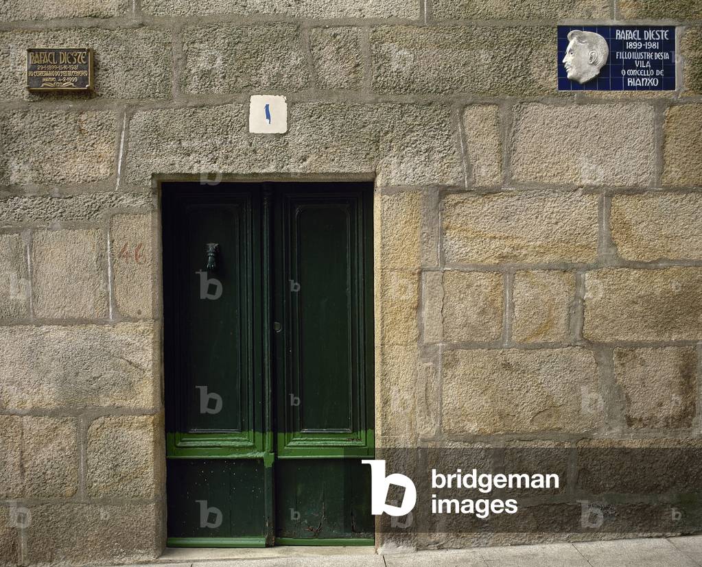 Rafael Dieste, Galician writer and philosopher, Birth house, Rianxo, Galicia, Spain (photo)