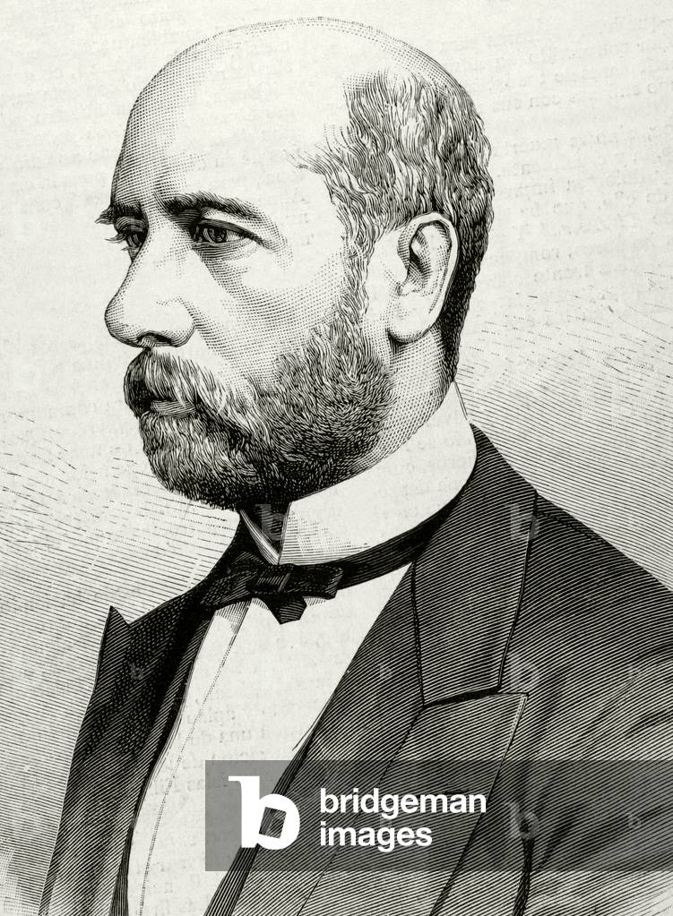 Portrait of Eduardo Gasset y Artime, Spanish journalist, writer and politician (engraving)