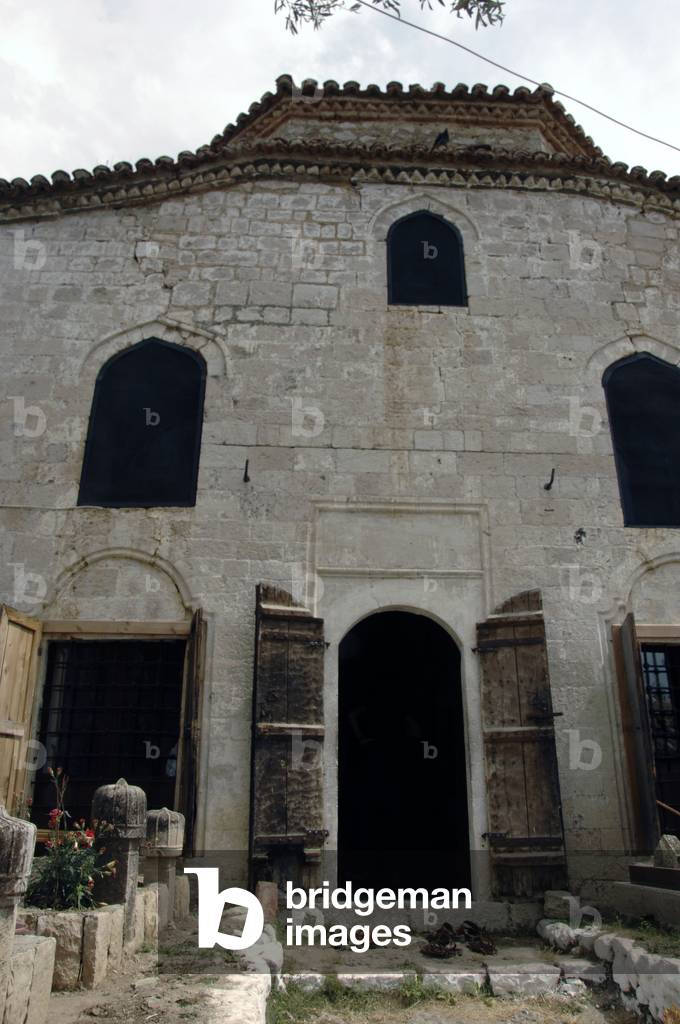 Albania. Kruje. The Dollma Teqe. Bektashi temple. Islamic sufi order. Facade. Outside. 18th century.