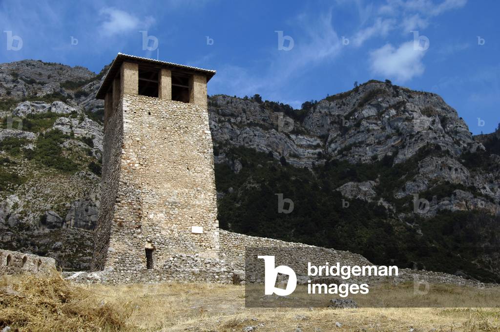 Albania. Kruje. Kruje castle. Ruins.