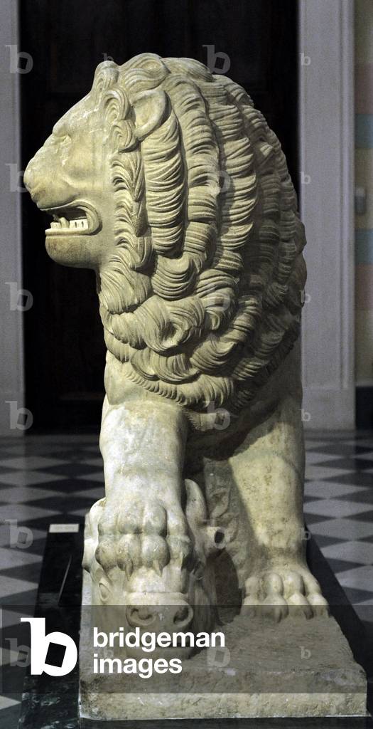 Statue of a Lion. Marble. Asia Minor (?). 1st-2nd century AD. Kerch, Crimea, Black Sea. The lion Barrow.