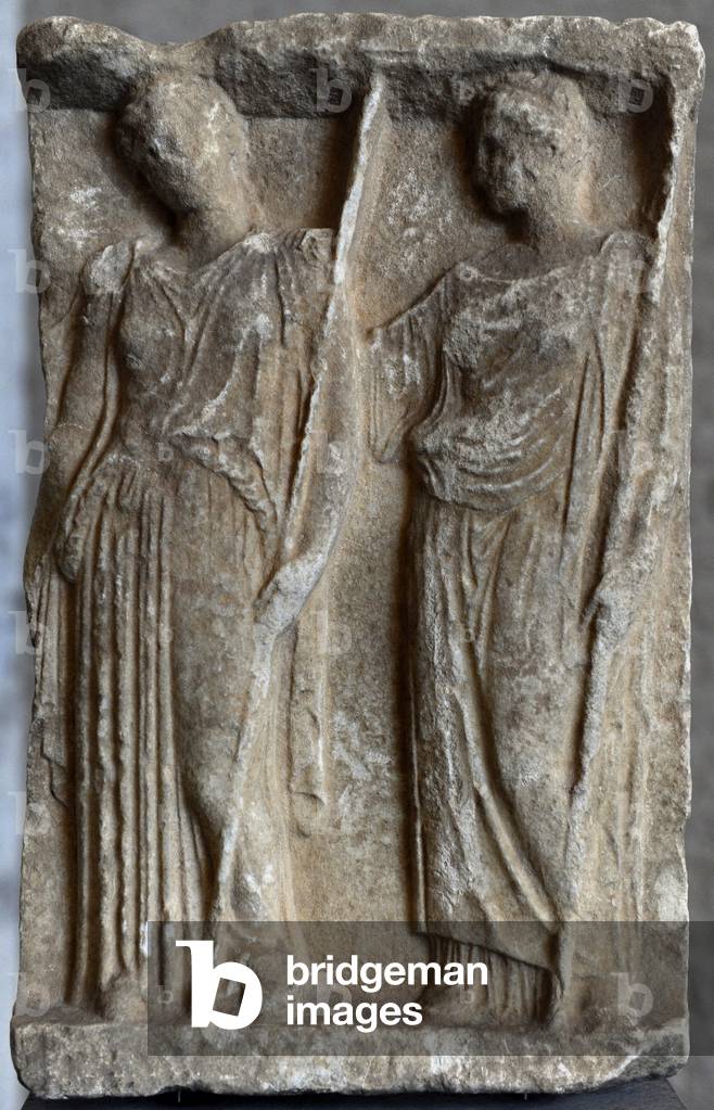 Greek art. About 420 BC. Demeter and Persephone. Glyptothek. Munich.