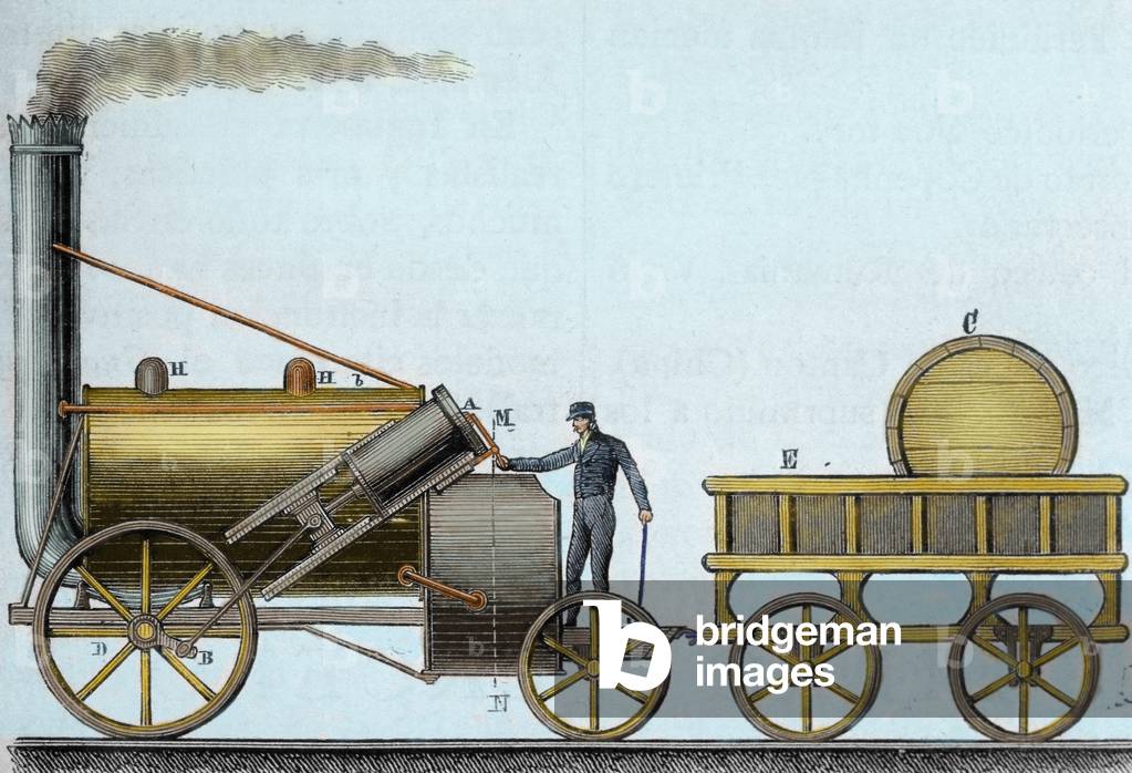 The Rocket. Locomotive designed by British engineer and inventor George Stephenson (1781-1848). 