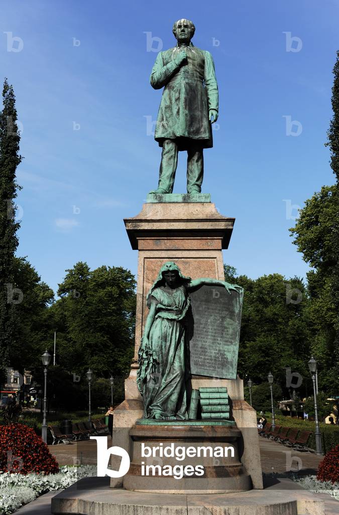 Finland. Helsinki. Johan Ludvig Runeberg's memorial. By Walter Runeberg (1838-1920).