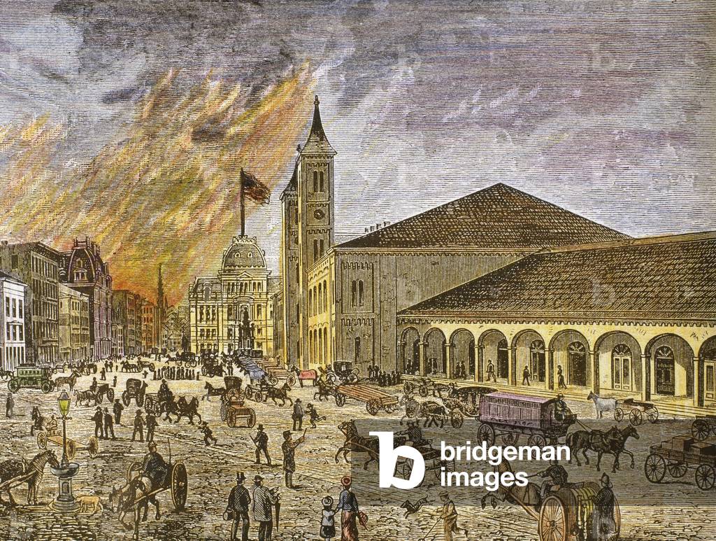 Fire in the city of Providence in 1886.
