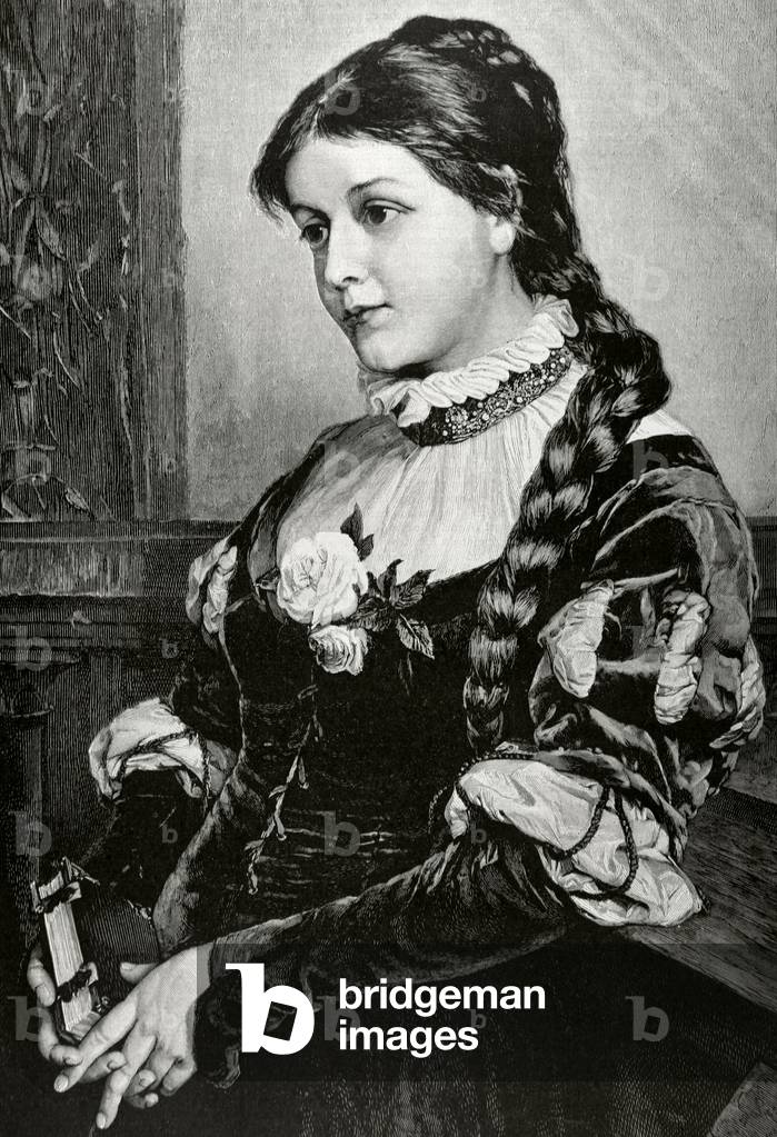 Margaret, character of the tragic play Faust by Goethe (1749-1832) (engraving), 1884
