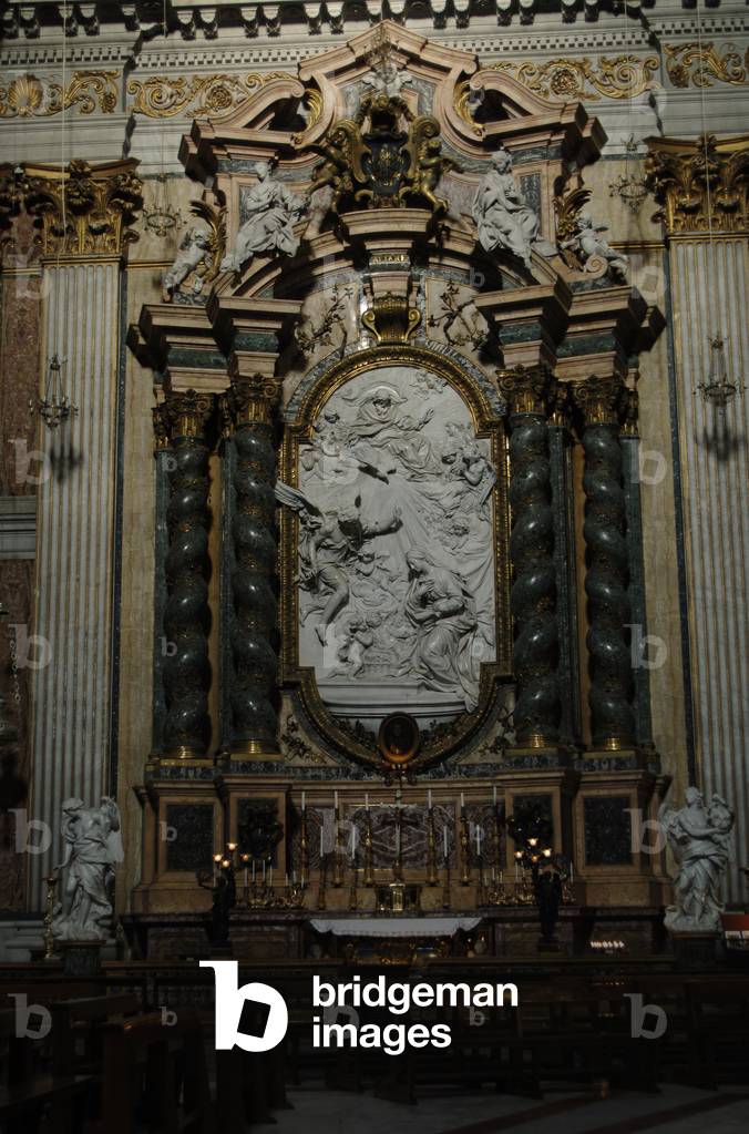 Italy. Rome. The Church of St. Ignatius of Loyola at Campus Martius. Baroque. Chapel of the Annunciation, 1749.