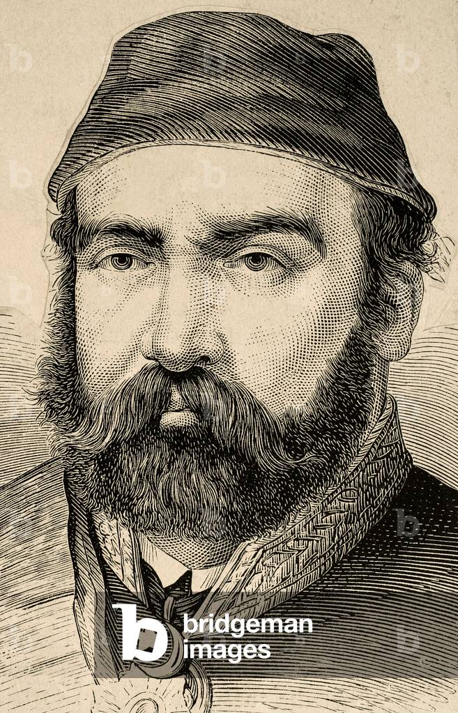 Abdulaziz (1830-1876). Engraving.