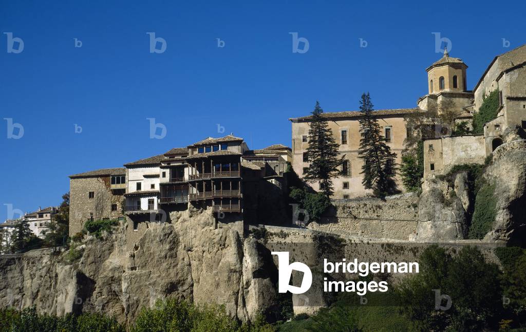 Spain. Castile-La Mancha. Cuenca. Hanging Houses. 15th century.