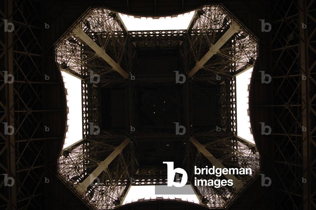 France. Paris. Eiffel Tower by Gustave Eiffel (1832-1923). Iron tower. Detail.