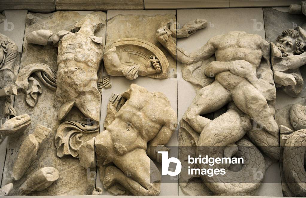 Pergamon Altar. Probably the twins Castor and Pollux.