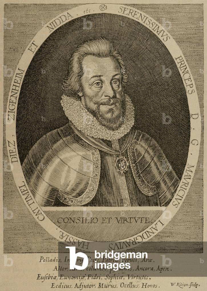 Maurice of Hesse-Kassel (1572-1632). Engraving.