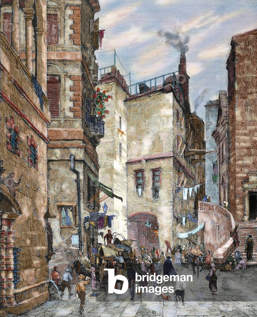 Italy. Genoa. Saint Lucas street.
