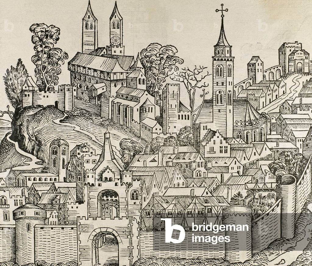 Italy. Perugia. 16th century (engraving)