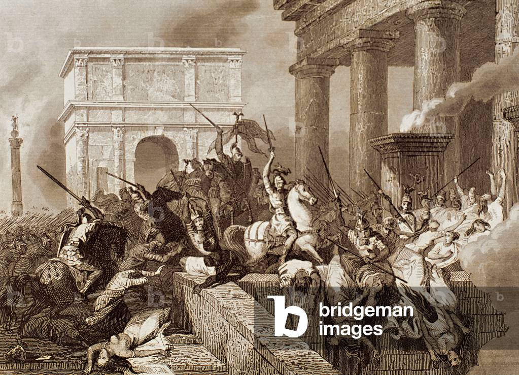 Sack of Rome by the Visigoths led by Alaric I in 410.
