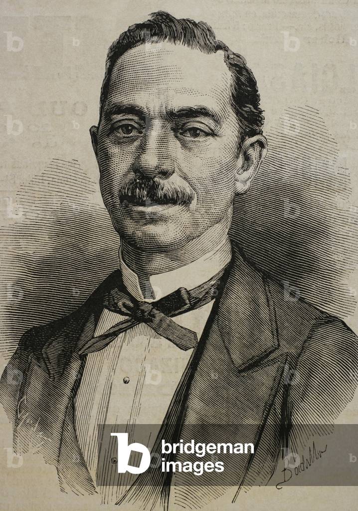 Raimundo de Miguel y Navas (1816-1878). Writer. Portrait  (engraving)