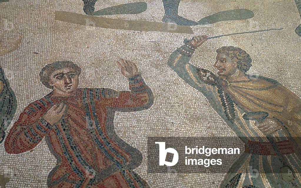 Image Of A Roman Aristocrat Punishes One Of His Slaves With Sticks