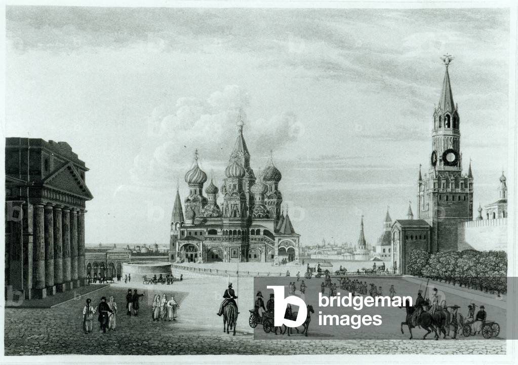 Image of Print depicting Red Square, 1823 by English Artist