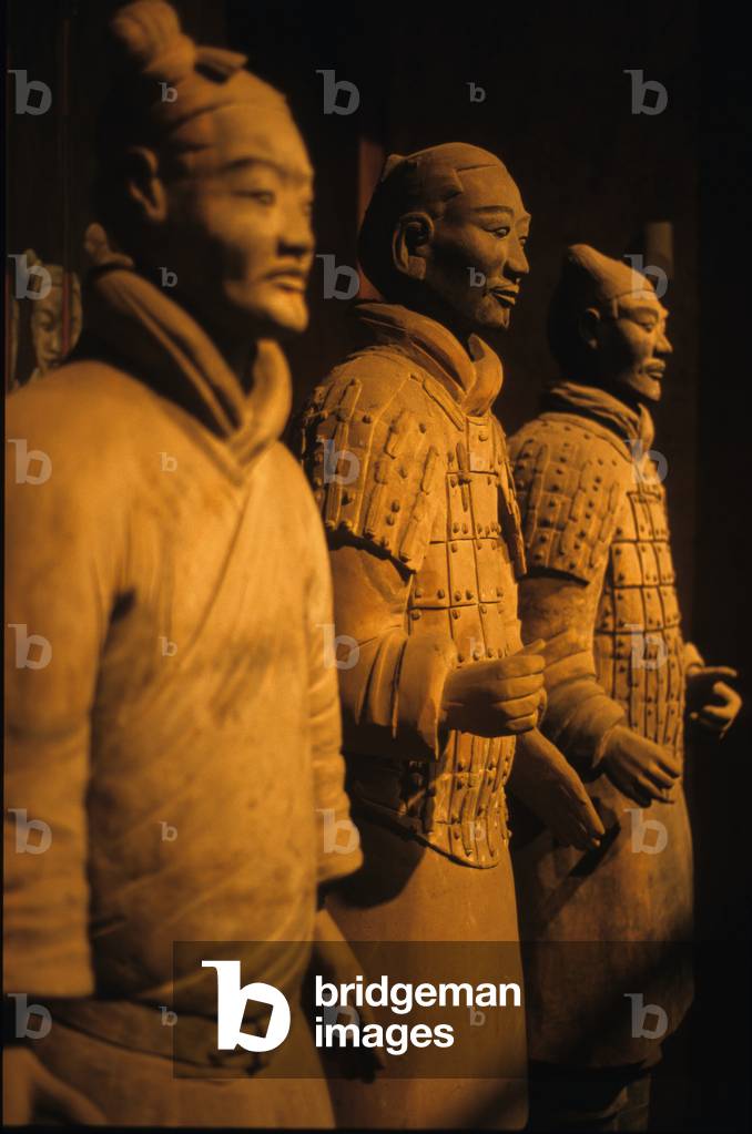 Three warriors from the tomb of Emperor Shihuangdi, 221-206 BC (terracotta)