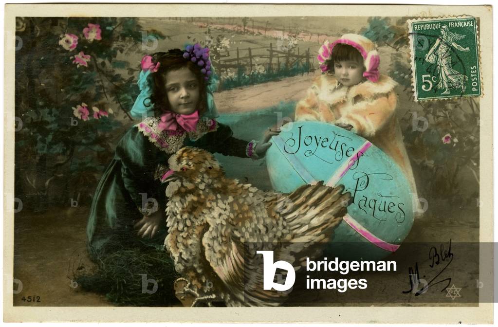 Postcard: Happy Easter (printed paper)